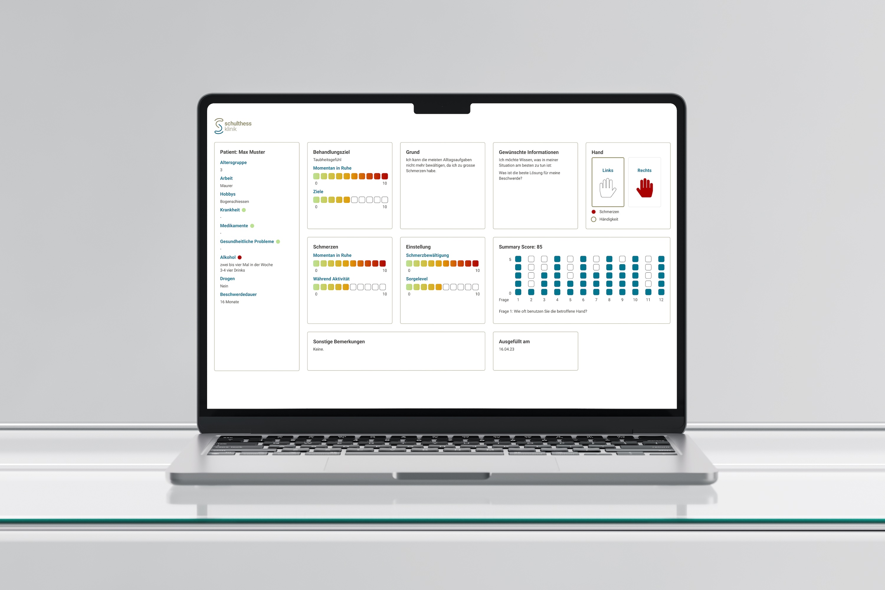 Schulthess Dashboard